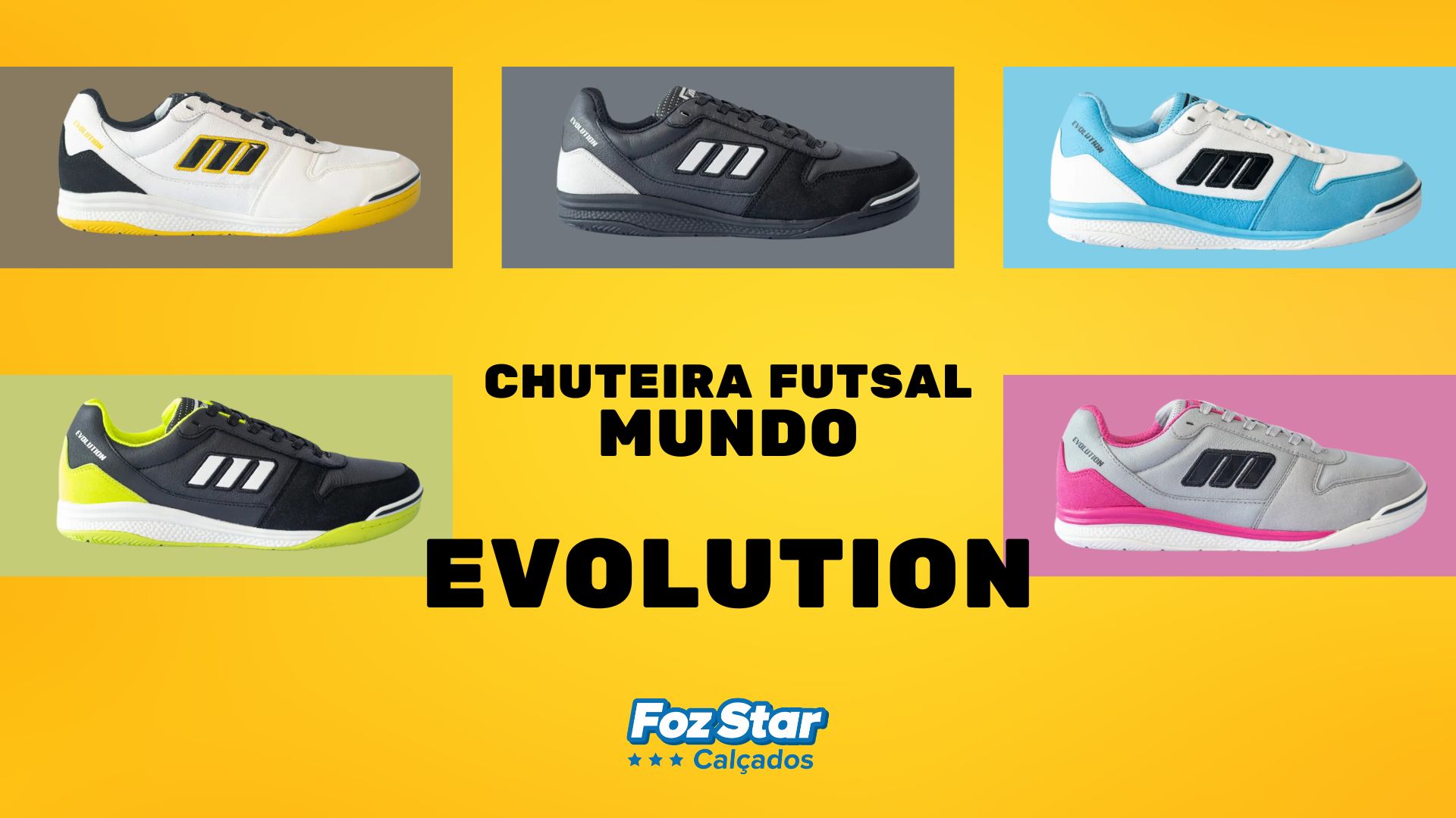 chuteira mundo futsal evolution evolucao foz star